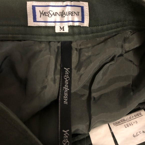 Yves Saint Laurent Green Pants - Picture 3 of 5